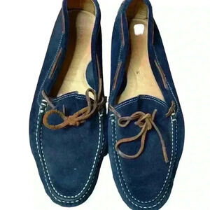 Cole Haan Navy Blue Suede Men’s Driver Loafer Classic.